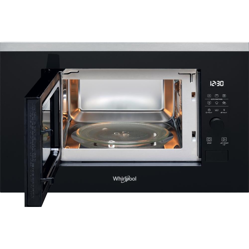 Whirlpool WMF201G Noir, Acier inoxydable Micro-ondes grill Intégré 20 L 800 W