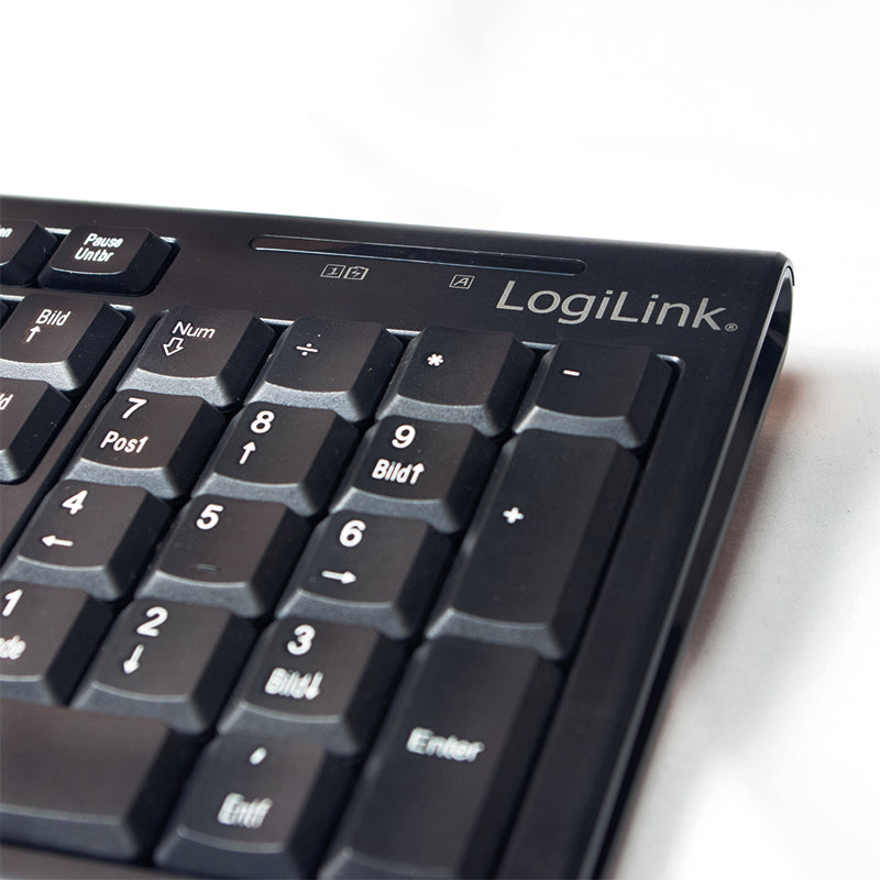 LogiLink ID0104 clavier Souris incluse Bureau RF sans fil QWERTZ Noir