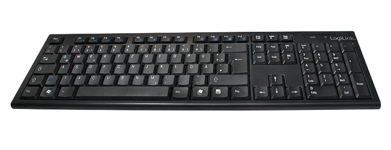 LogiLink ID0104 clavier Souris incluse Bureau RF sans fil QWERTZ Noir