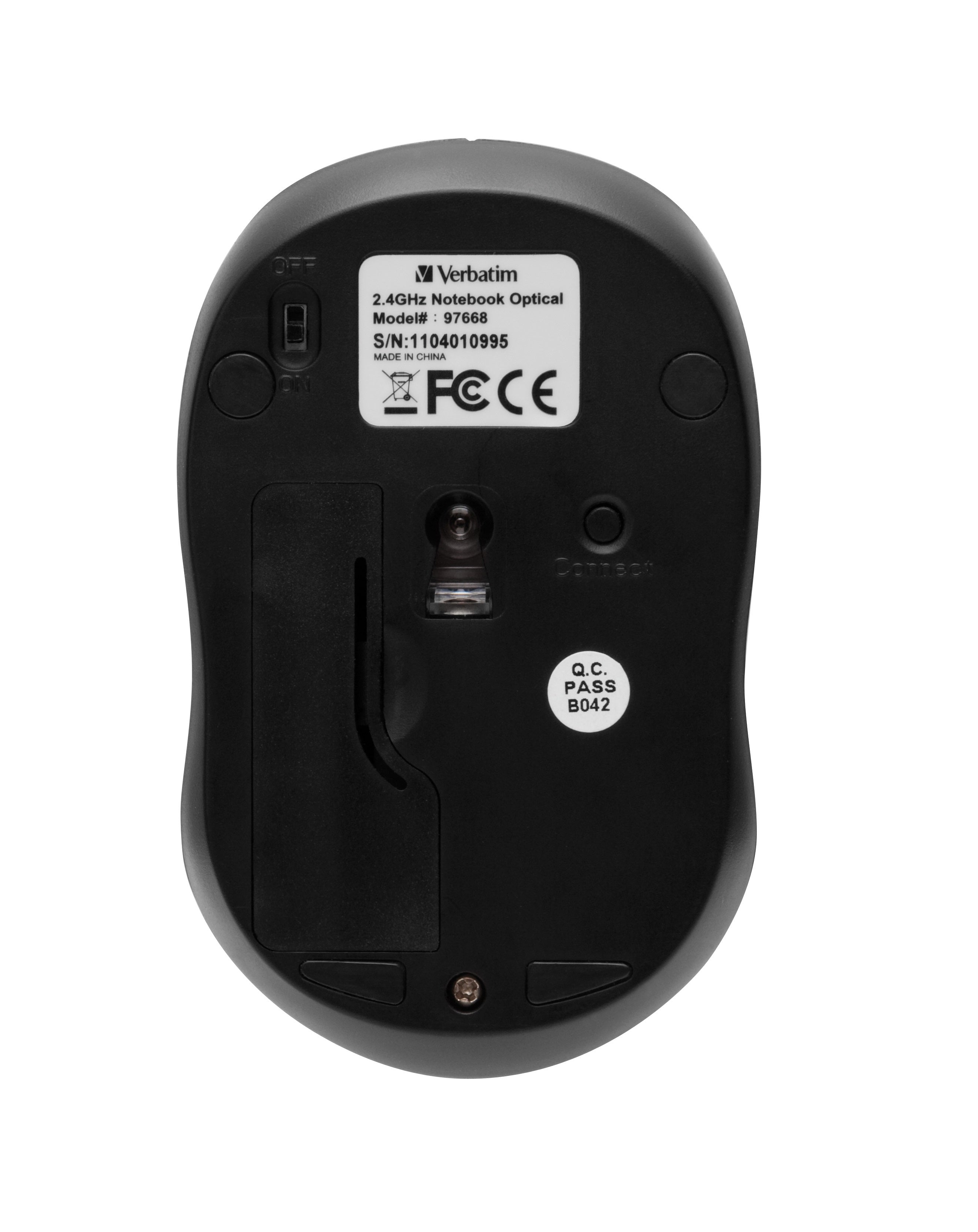 Verbatim Go Nano souris Bureau Ambidextre RF sans fil 1600 DPI