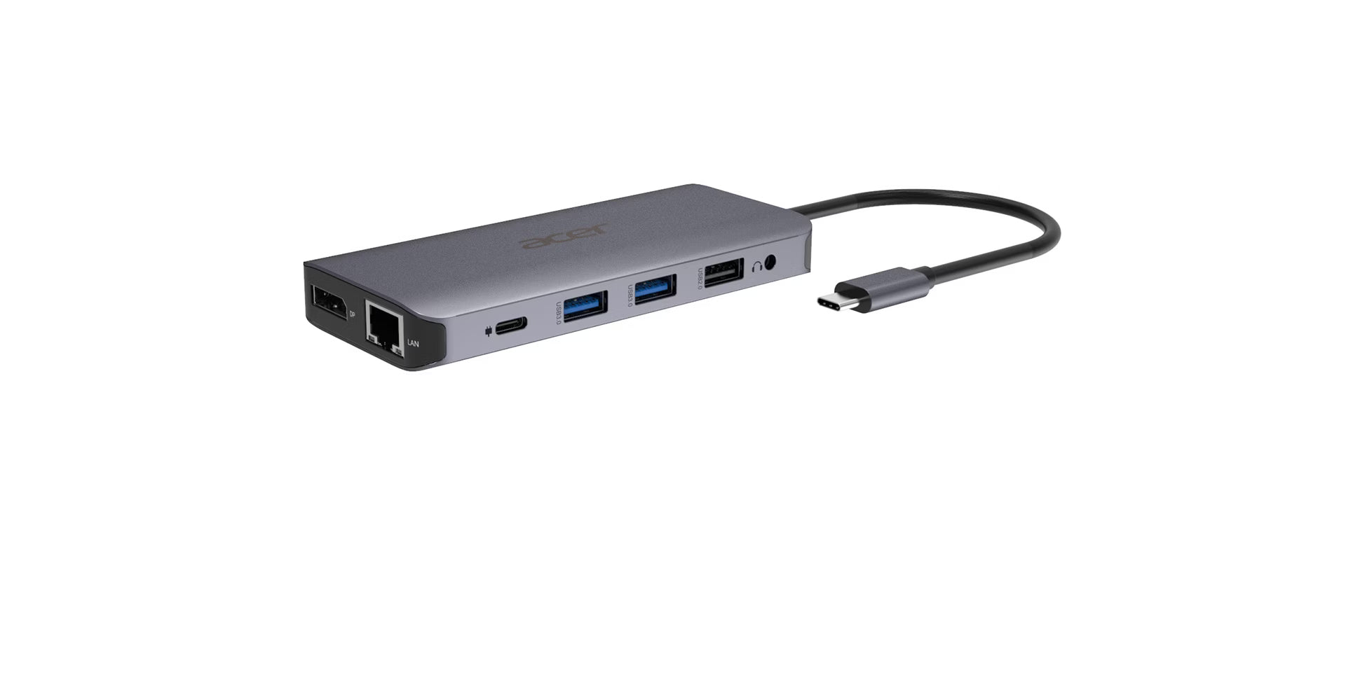 Acer 12-in-1 Type-C Dongle Avec fil USB 3.2 Gen 1 (3.1 Gen 1) Type-C Argent