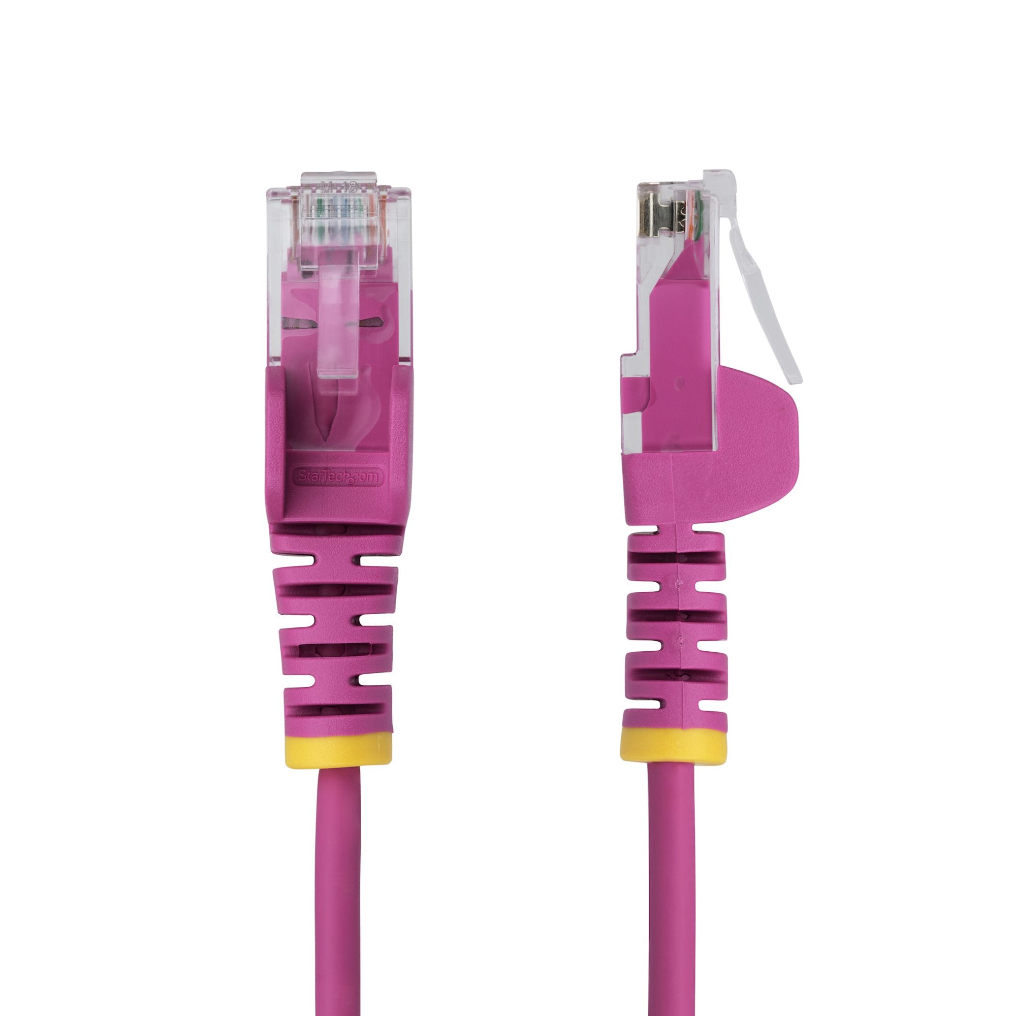 StarTech.com Câble Ethernet CAT6 Rose Fin de 3m, Sans Accroc, 100W PoE, UTP, LSZH, Fil de Cuivre Pur 28AWG, Cordon Patch Réseau RJ45 avec Serre-Câble, Contrôlé Fluke