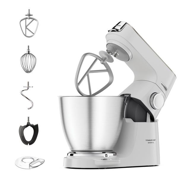 Kenwood Titanium Chef Baker XL Robot de Cuisine 1200 W 7 L Blanc avec Balances Intégrées