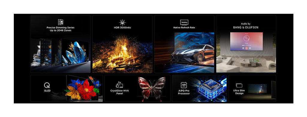 TCL 55C7K TV 139,7 cm (55") 4K Ultra HD Smart TV Wifi Métallique 2600 cd/m²