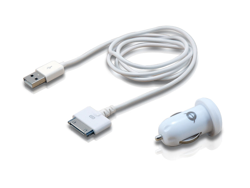 Conceptronic CUSBCAR2ASET chargeur d'appareils mobiles MP3, MP4, Smartphone, Tablette Blanc Allume-cigare Auto
