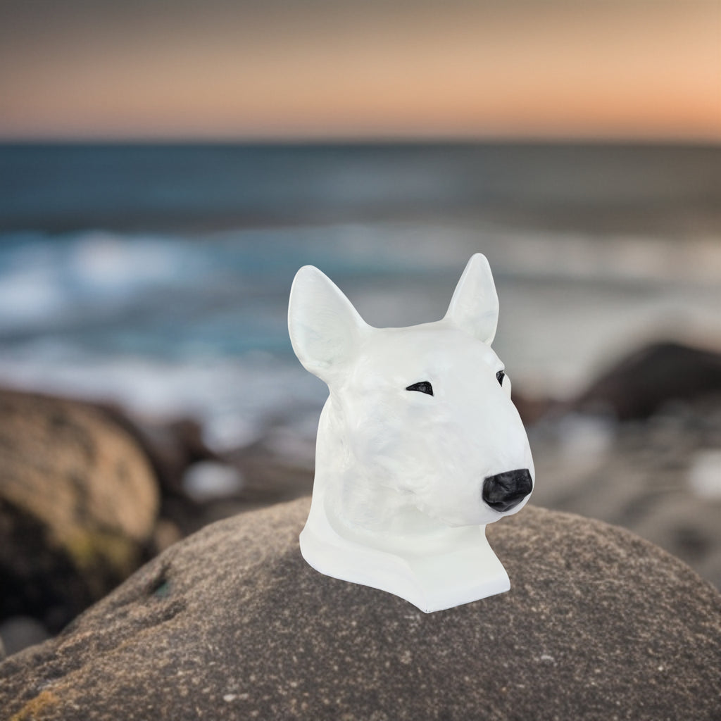 Bull Terrier, Bully I - urn for dog ashes, dog bust, large dog head for garden by Art-Dog