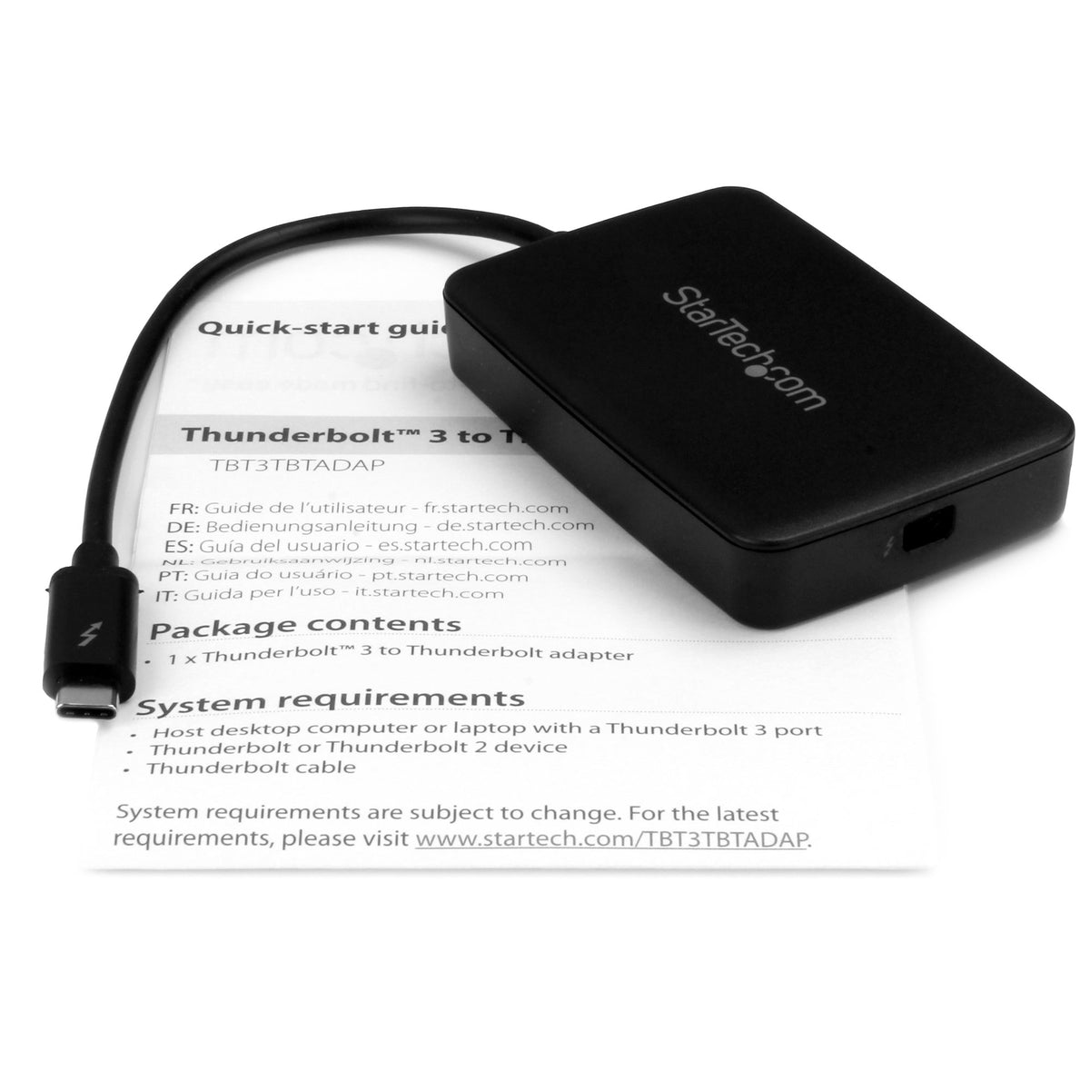 StarTech.com Adaptateur Thunderbolt 3 vers Thunderbolt 2, Convertisseur 20Gbps/10Gbps, Certifié TB3 pour Windows et Mac