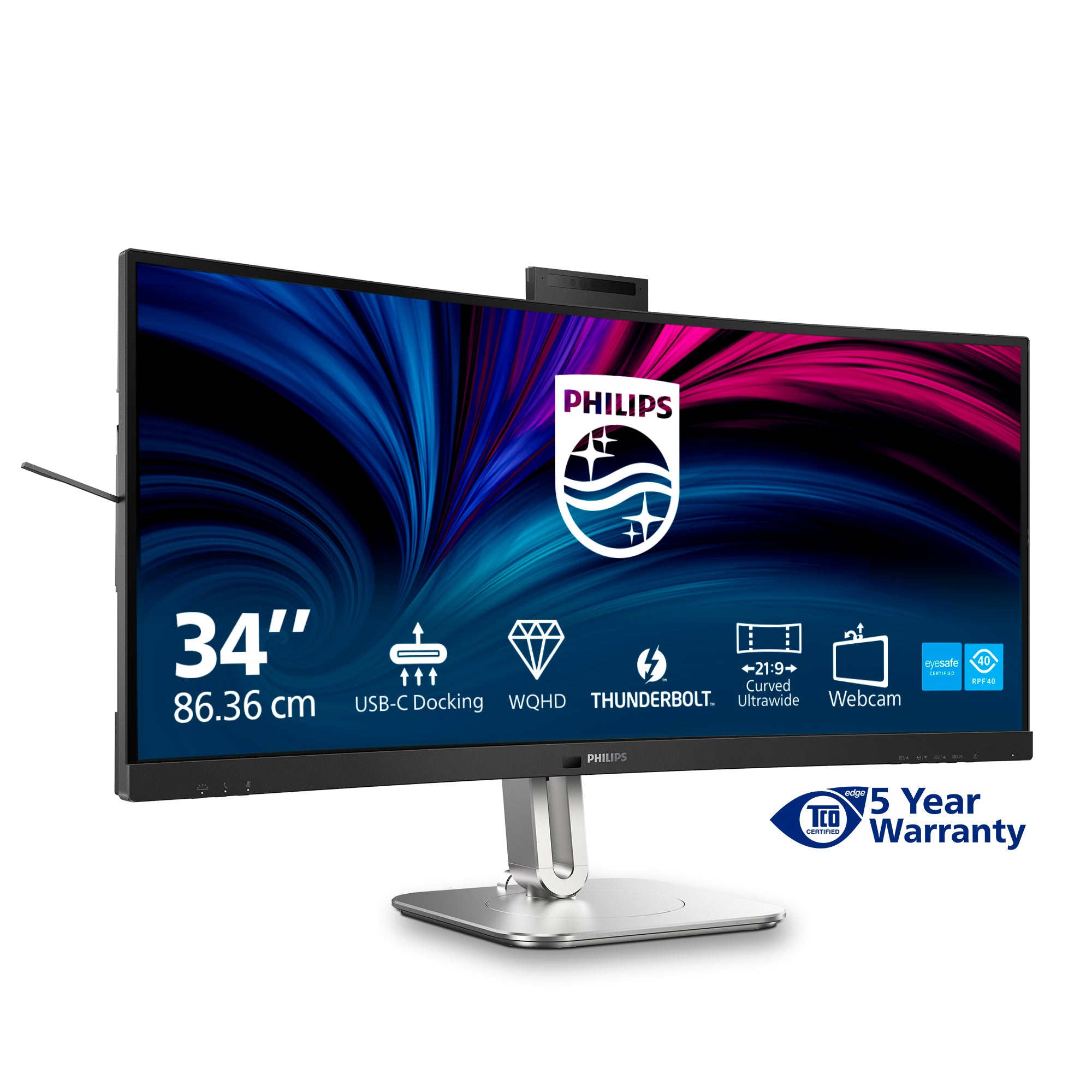 Philips 6000 series 34B2U6603CH/00 écran plat de PC 86,4 cm (34") 3440 x 1440 pixels Wide Quad HD LCD Gris