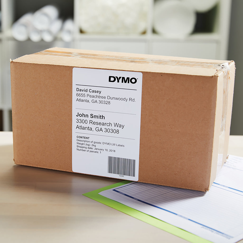 DYMO LW étiquettes authentiques d’expédition extra-larges pour étiqueteuses LabelWriter 5XL/4XL | 104 mm x 159 mm | rouleau de 220 | impression en noir sur fond blanc