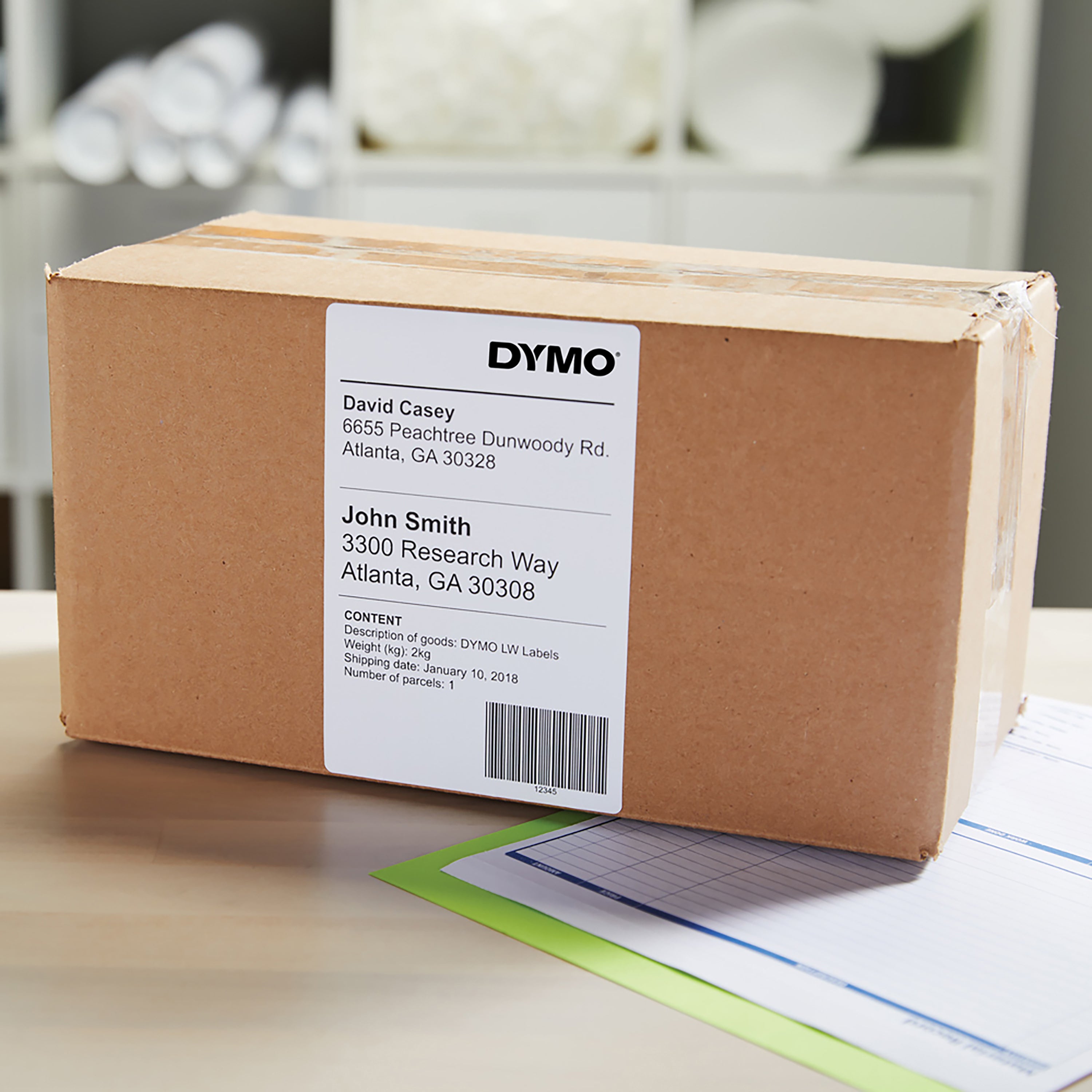 DYMO LW étiquettes authentiques d’expédition extra-larges pour étiqueteuses LabelWriter 5XL/4XL | 104 mm x 159 mm | rouleau de 220 | impression en noir sur fond blanc