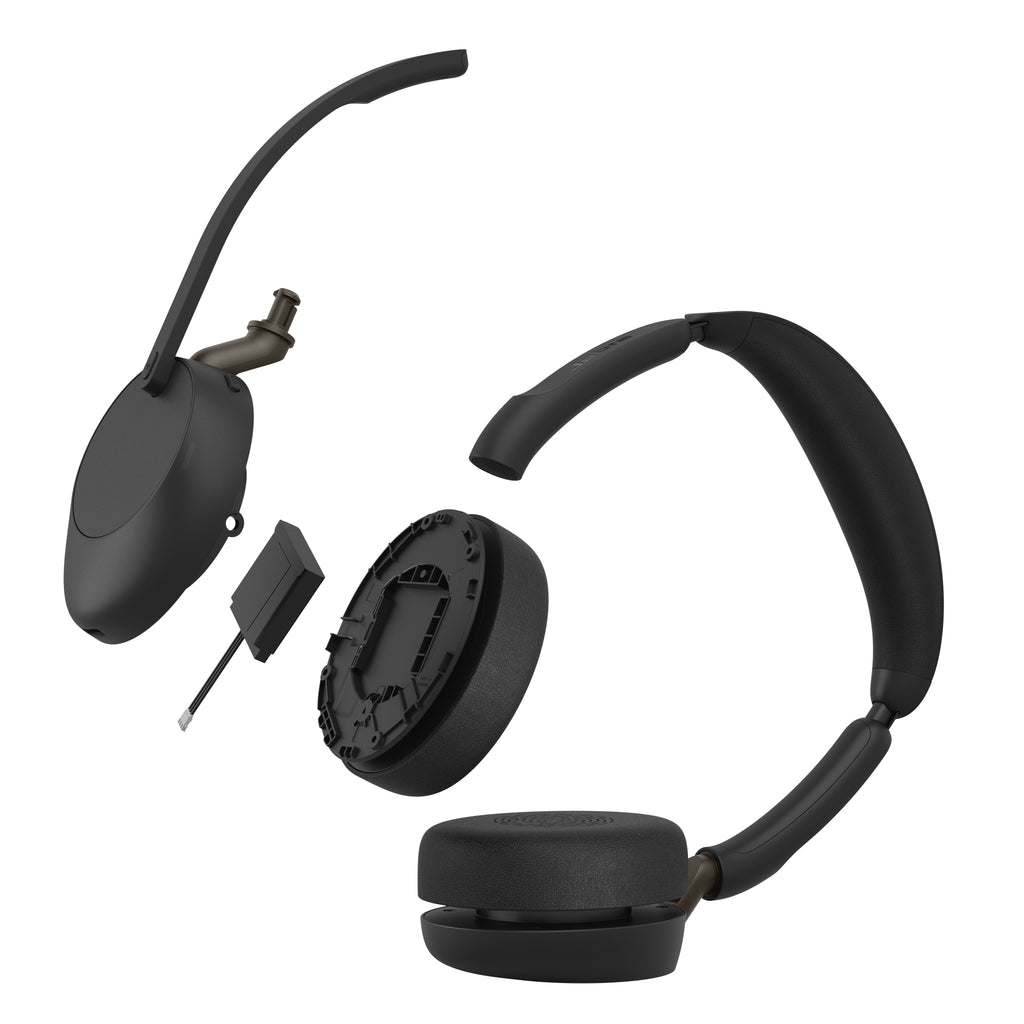 Jabra Evolve3 65 Casque Sans fil Arceau Bureau/Centre d'appels USB Type-A Bluetooth Noir - vue 6