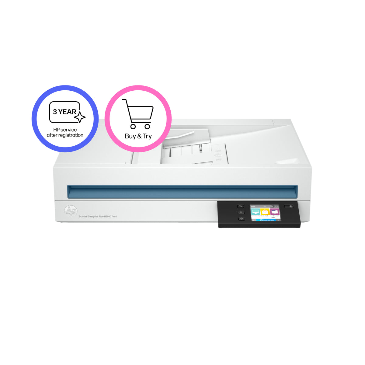 HP ScanJet Enterprise Flow N6600 fnw1 Scanner à plat A4 avec chargeur automatique, jusqu’à 50 ppm/100 ipm,1200 x 1200 DP
