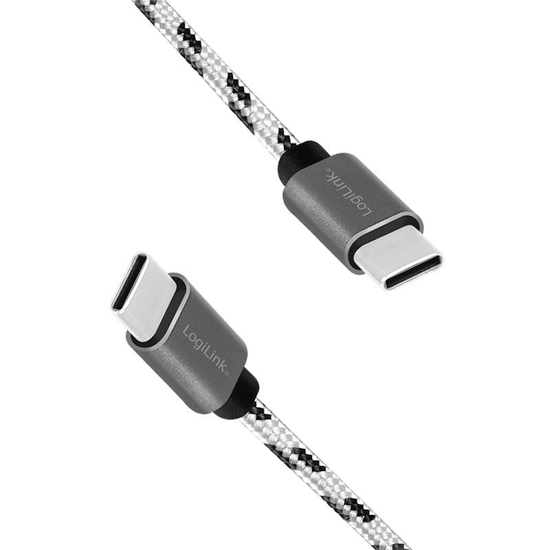 LogiLink CU0200 câble USB USB 2.0 USB C 0,48 Gbit/s Noir, Blanc