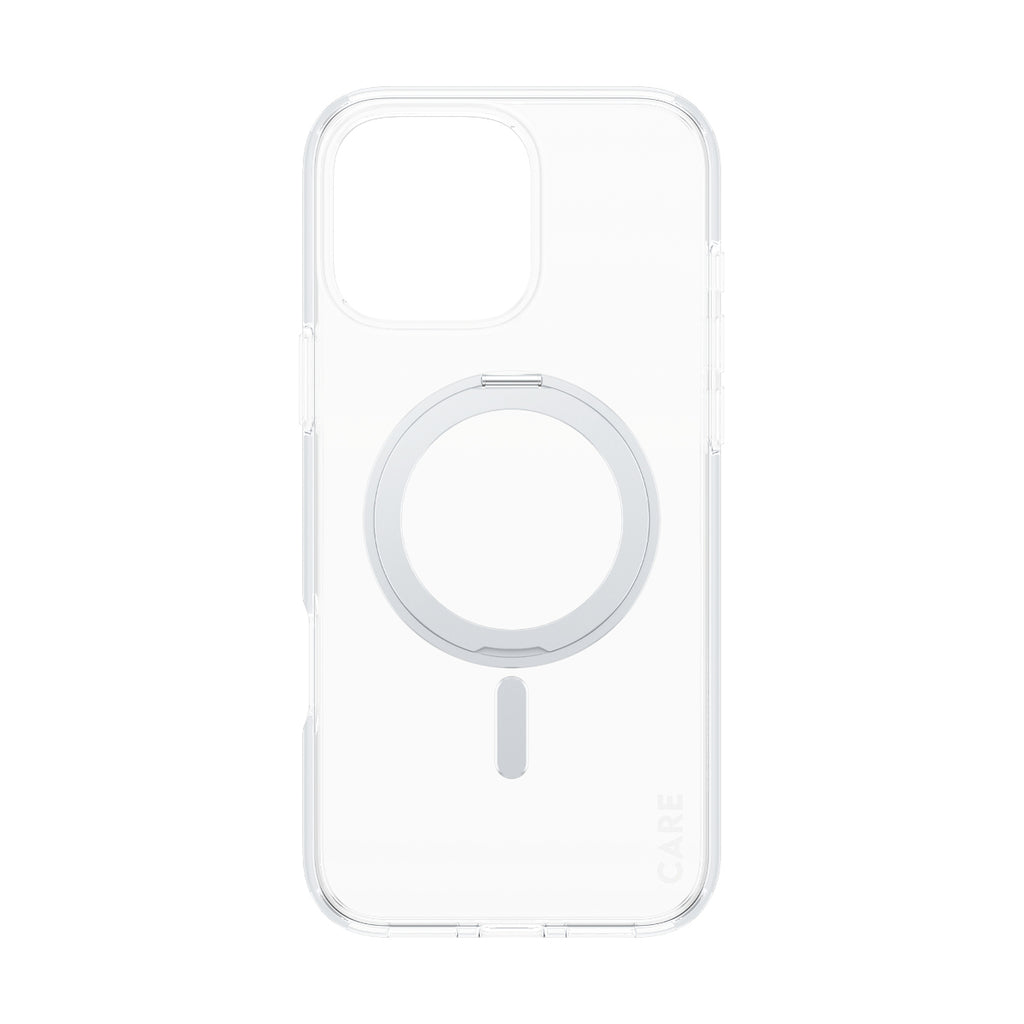PanzerGlass CARE™ by ® Case Transparent w. Silver Kickstand & MagSafe iPhone 16 Pro Max coque de protection pour téléphones portables Housse