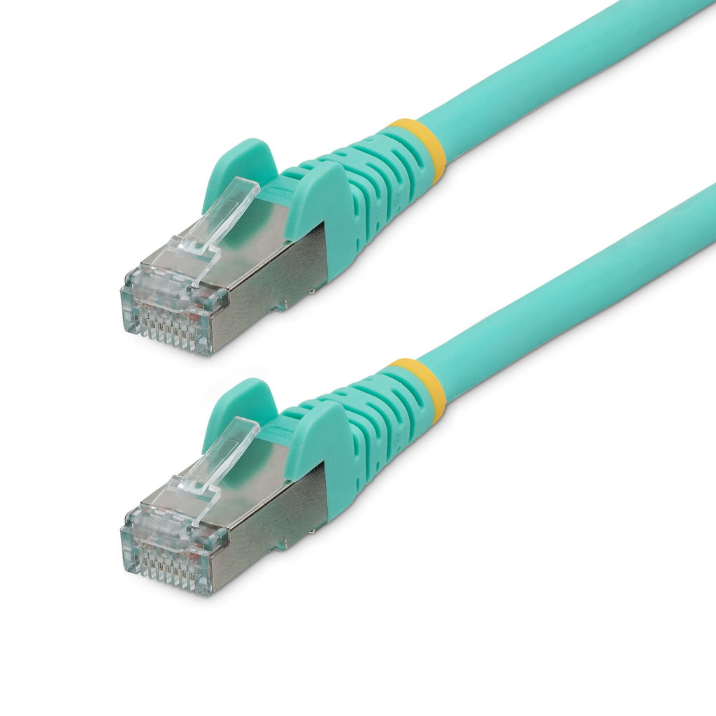StarTech.com Câble Ethernet CAT6a S/FTP 50cm LSZH 10 Gigabit 500MHz 100W PoE RJ45 Turquoise