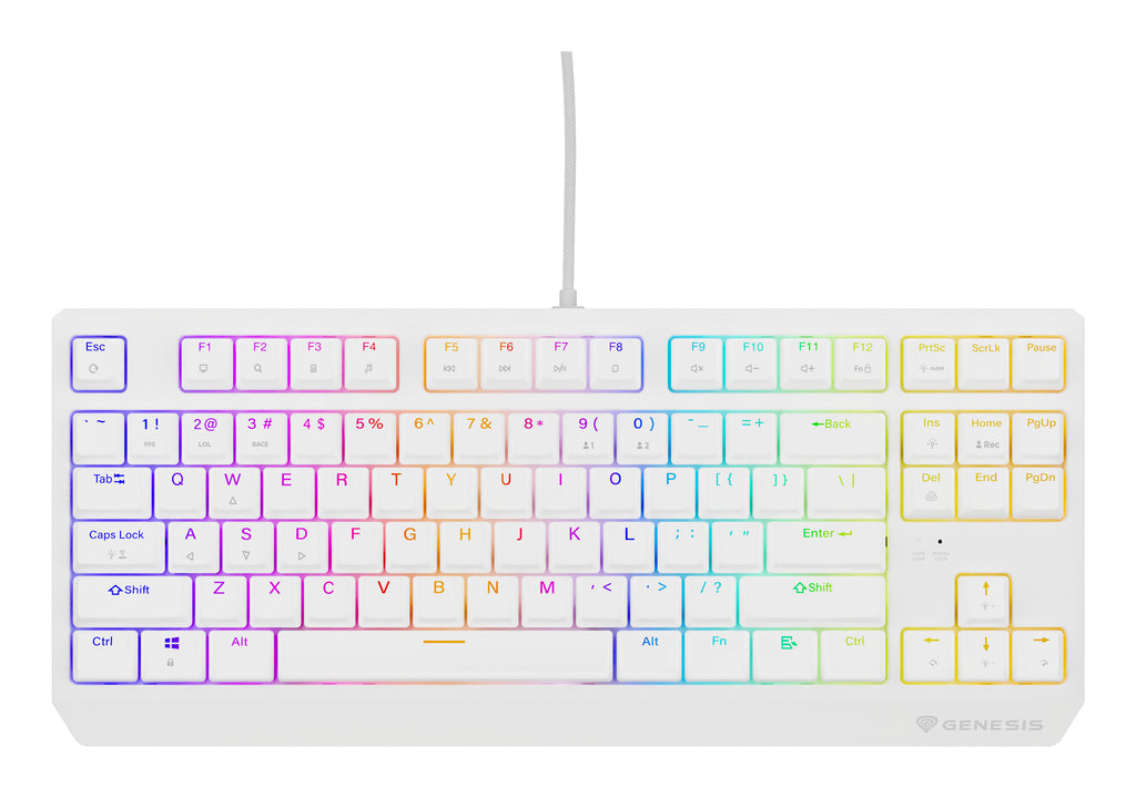 GENESIS Thor 230 TKL clavier Gaming USB QWERTY Anglais américain Blanc