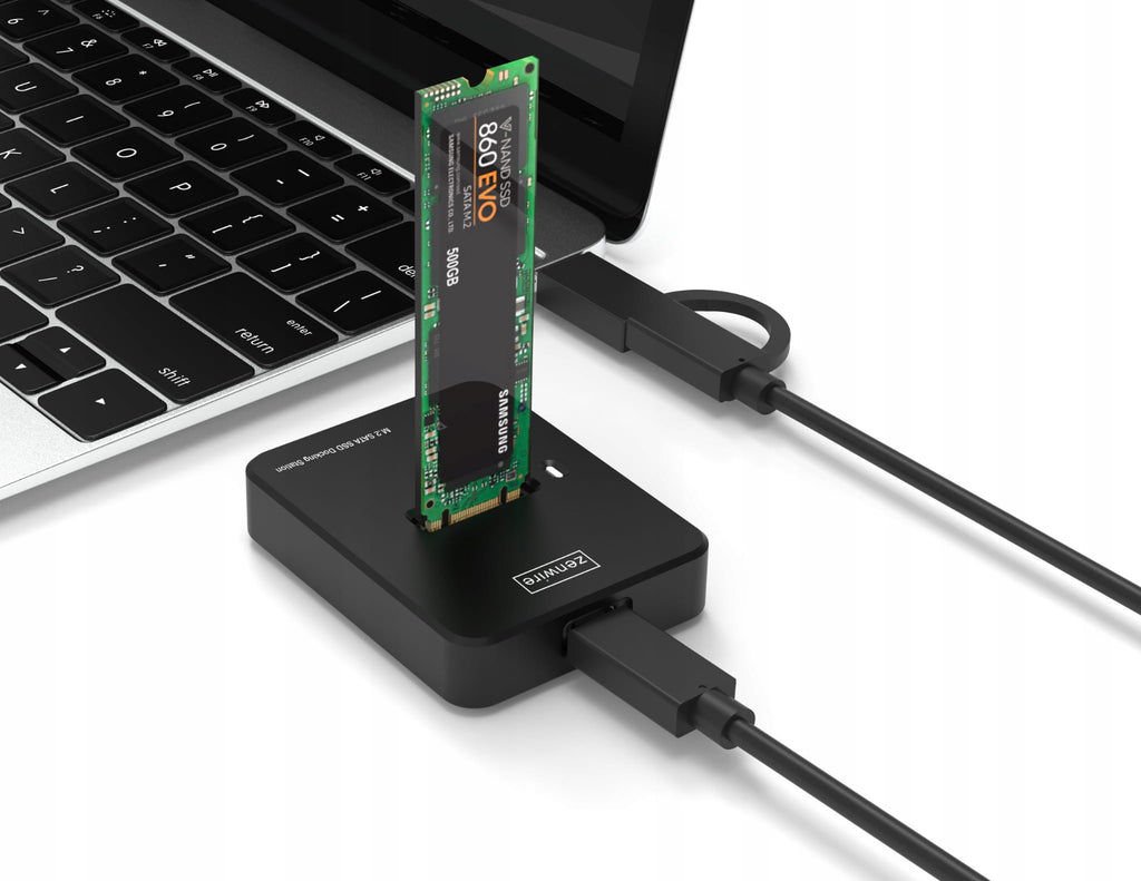 Adaptateur SSD M.2 NVMe PCIe/SATA NGFF, boîtier de disque M.2, USB-C 10 Gbit/s, Zenwire SD-03