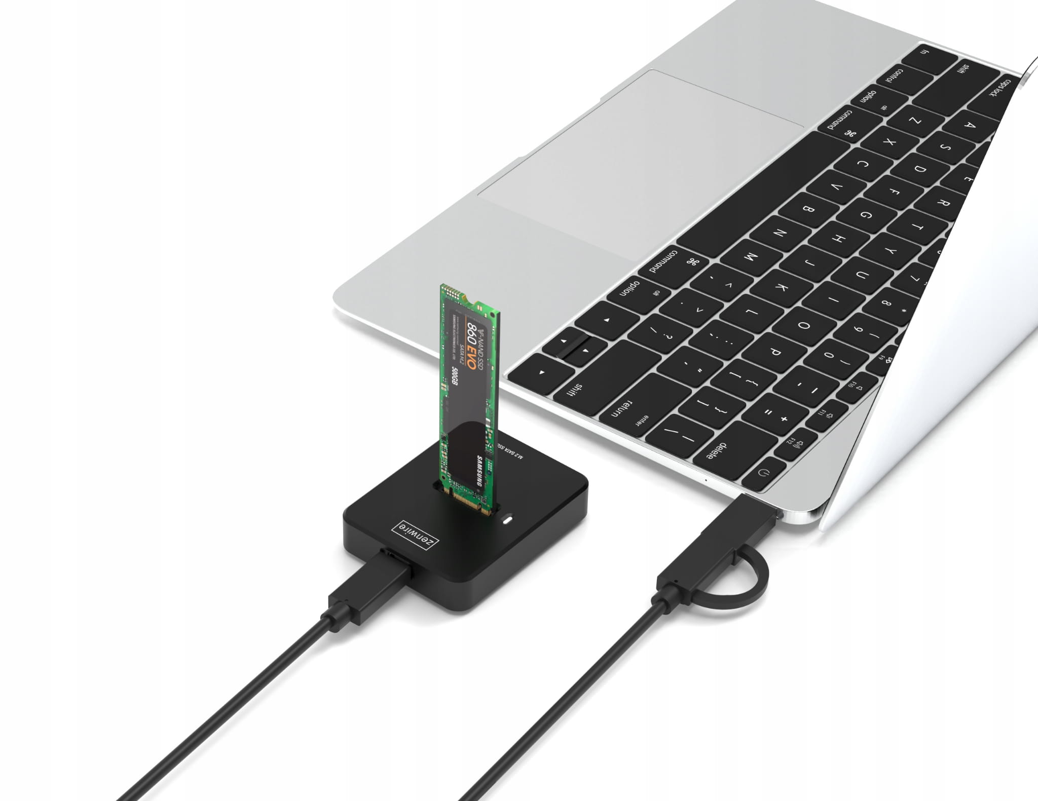 Adaptateur SSD M.2 NVMe PCIe/SATA NGFF, boîtier de disque M.2, USB-C 10 Gbit/s, Zenwire SD-03