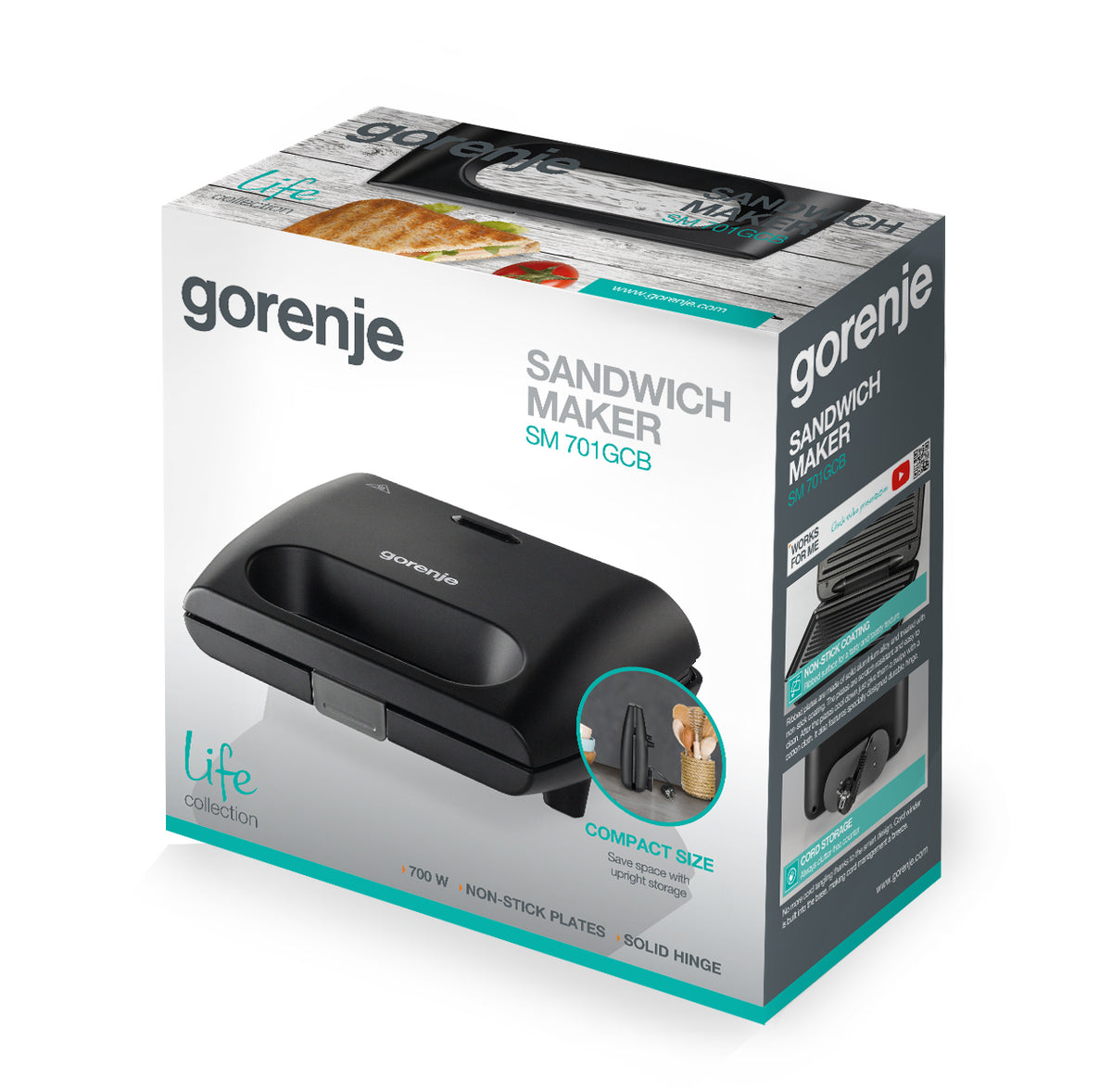 Gorenje SM701GCB Mixer 700 W, Noir