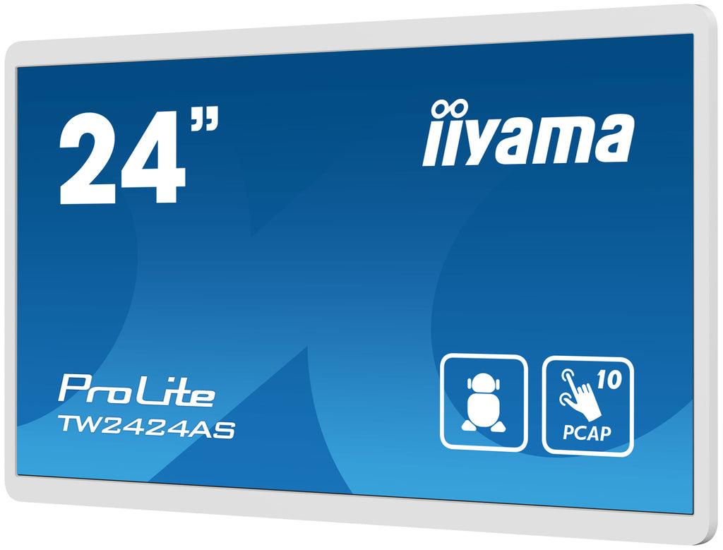 iiyama TW2424AS-W1 Écran d'affichage dynamique Écran plat de signalisation numérique 60,5 cm (23.8") Wifi 250 cd/m² 4K Ultra HD Noir Écran tactile Intégré dans le processeur Android 24/7 - vue 4
