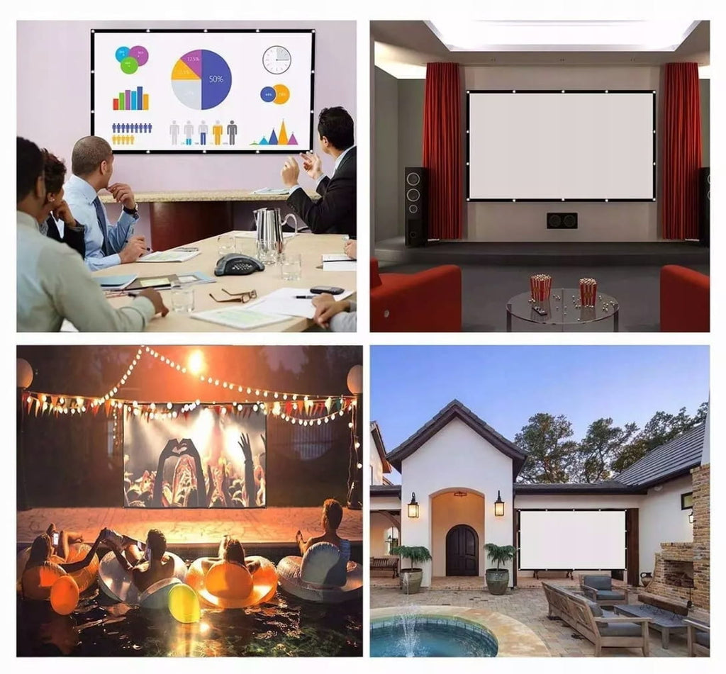 ÉCRAN DE PROJECTION pour projecteur, portable et pliable, format 16:9, 218 x 122 cm, Zenwire 100 pouces