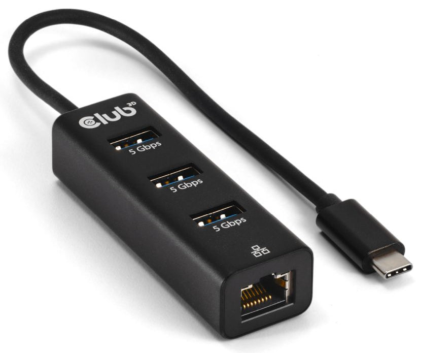 CLUB3D CSV-1549 hub & concentrateur USB Type-C 5000 Mbit/s Noir