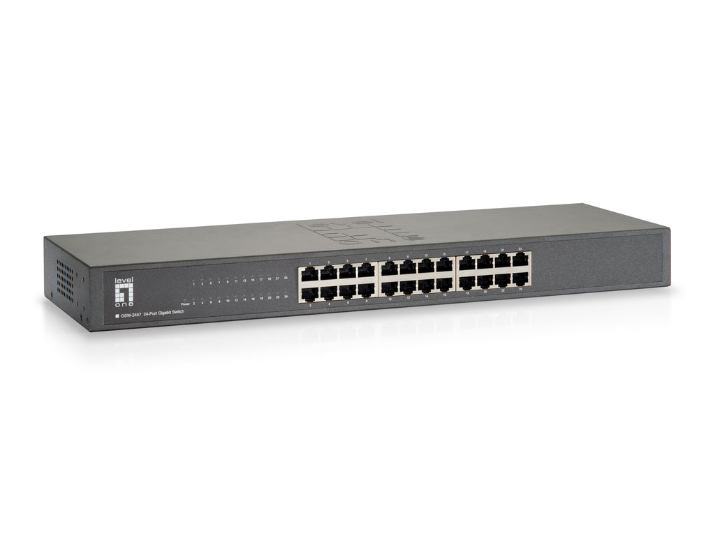 LevelOne GSW-2457 commutateur réseau Non-géré Gigabit Ethernet (10/100/1000) Noir
