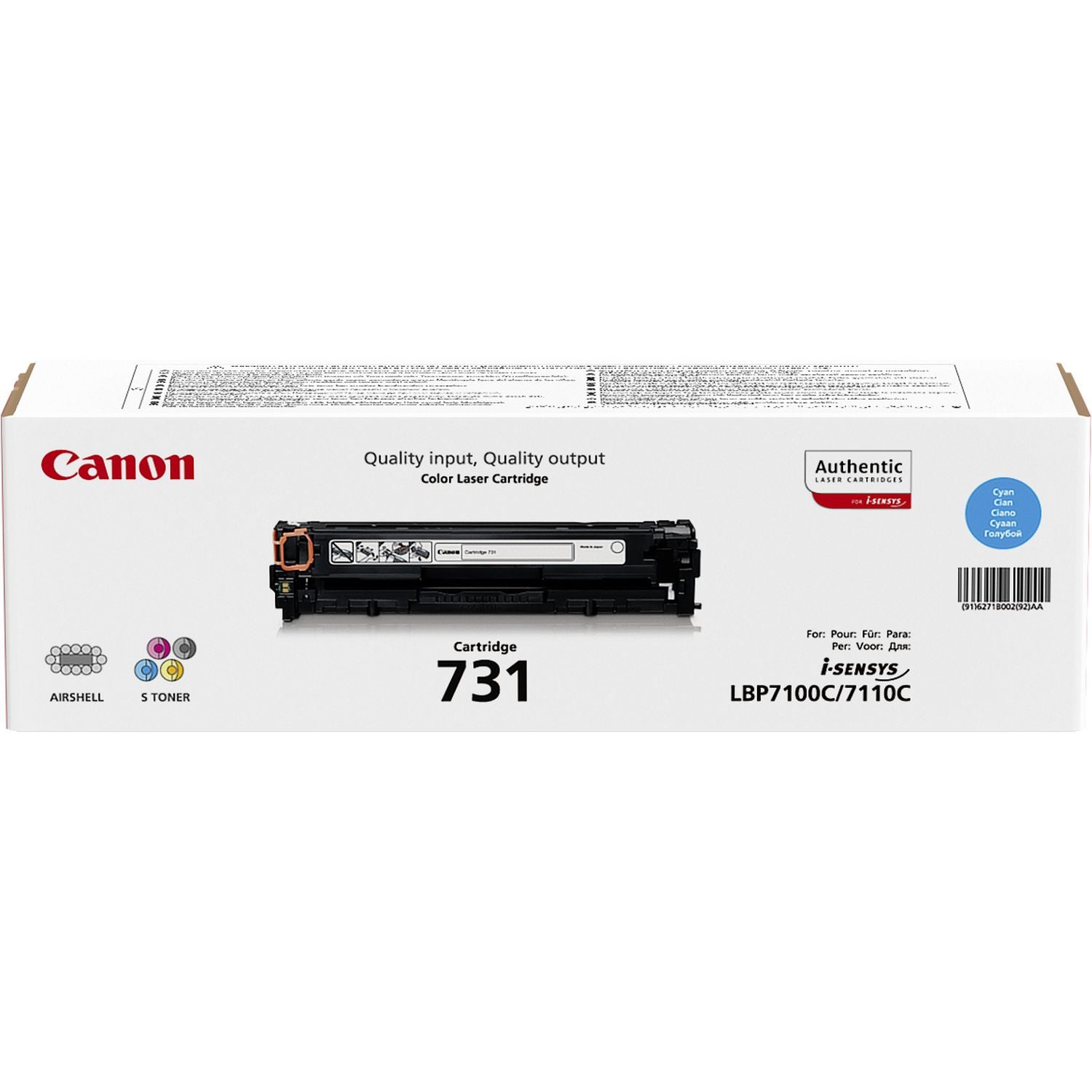 Canon 731 Cartouche de toner 1 pièce(s) Original Cyan