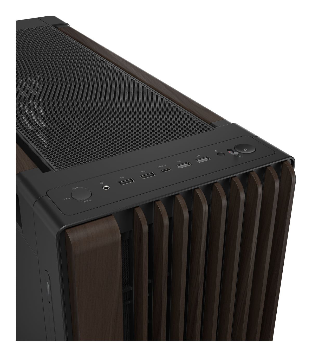 ASUS ProArt PA602 Wood Edition Modern Black - Metal Panel Midi Tower Noir, Bois