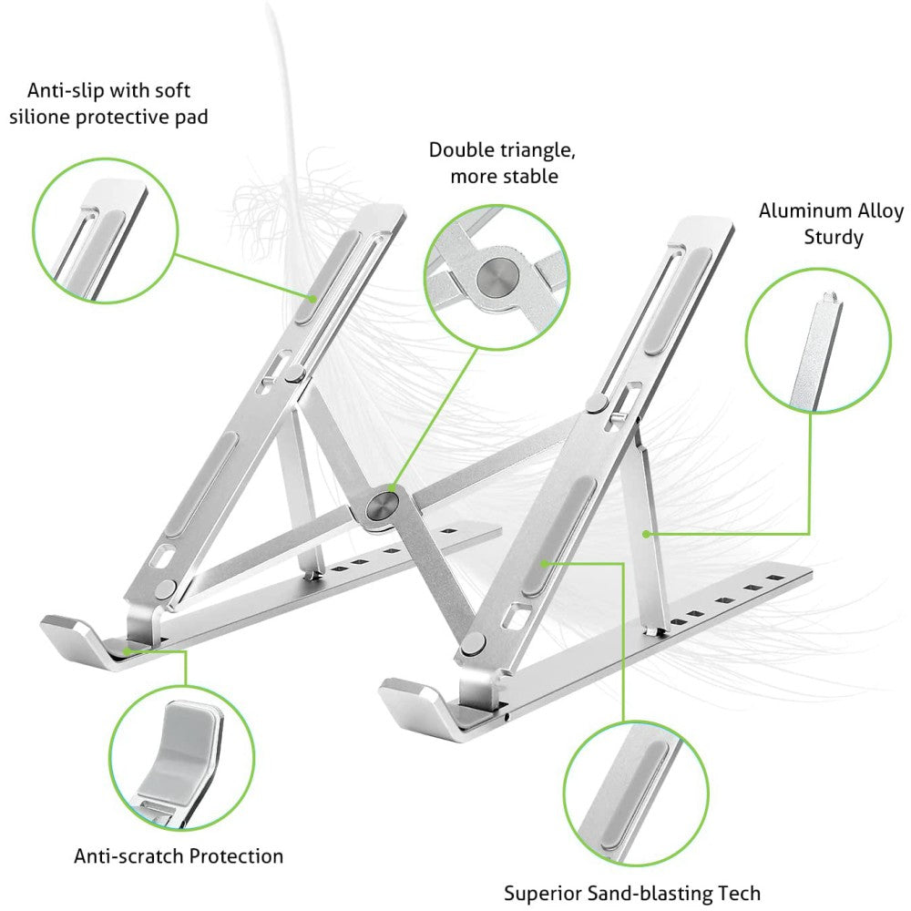 Techly ICA-TBL 134TY Support de livres Supports de Laptop Argent 40,6 cm (16")