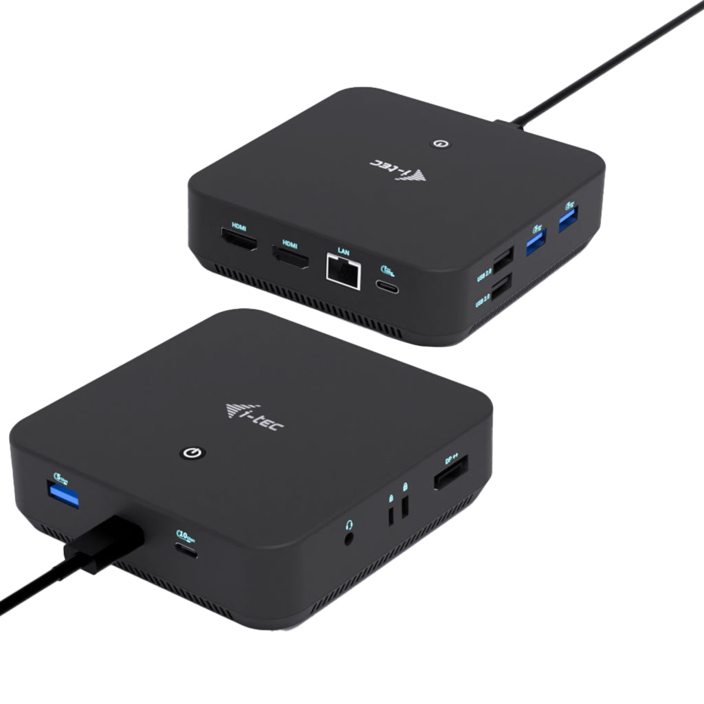 i-tec Station d'accueil USB-C DP Dual HDMI Power Delivery 100W, USB 3.2 Gen 2, Noir
