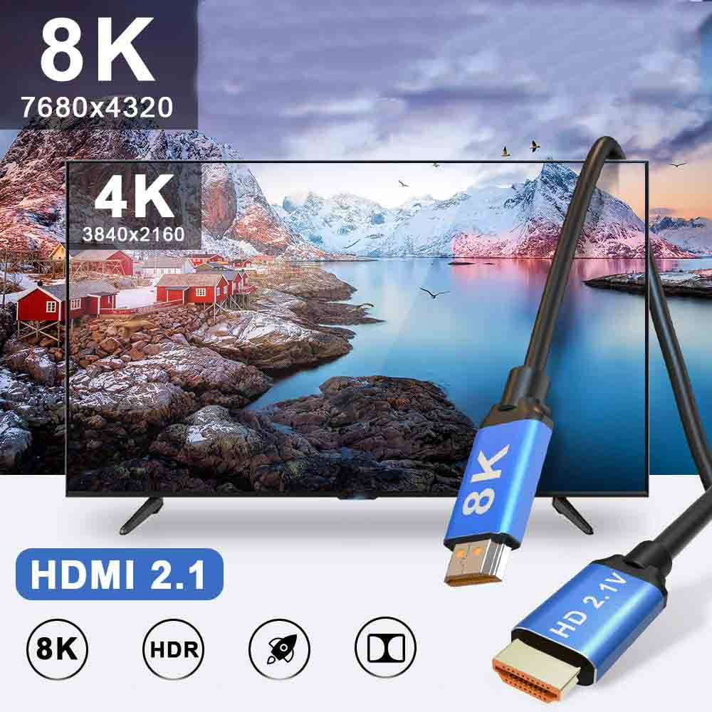 Câble HDMI 2.1, 4K 144 Hz, 8K 60 Hz, HDR, 2 m, Zenwire ST-U203