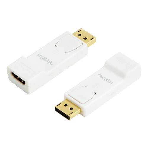 LogiLink CV0057 changeur de genre de câble DisplayPort HDMI Blanc, Jaune