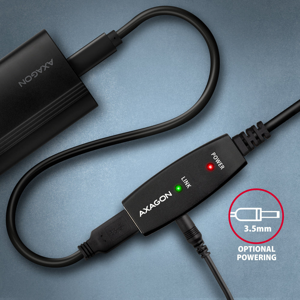 Axagon ADR-207 câble USB USB 2.0 7,5 m USB A 0,48 Gbit/s Noir
