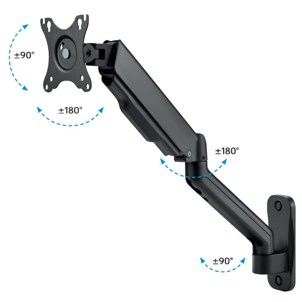 Techly ICA-LCD G112E support d'écran plat pour bureau 81,3 cm (32") Mur Noir - vue 3