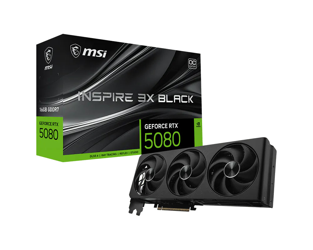 MSI RTX 5080 16G INSPIRE 3X OC BLACK
