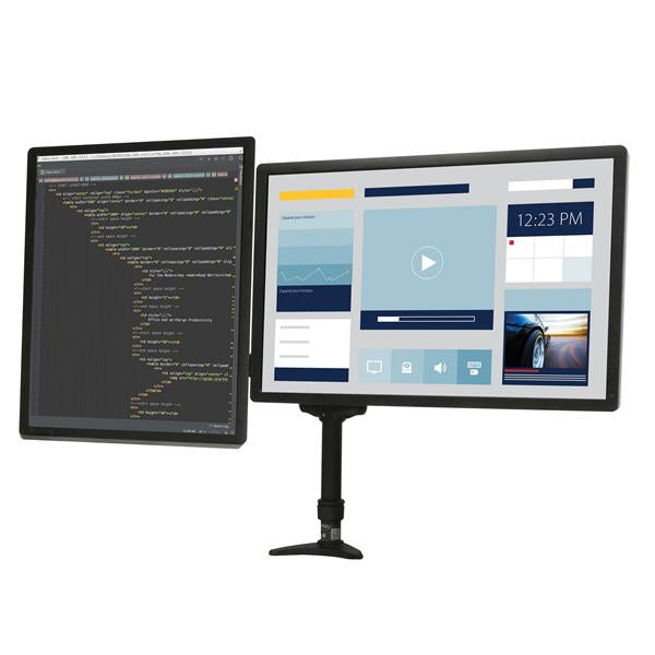 StarTech.com Bras articulé pour 2 moniteurs avec gestion de câbles et hauteur ajustable - Support de bureau double écran - vue 6