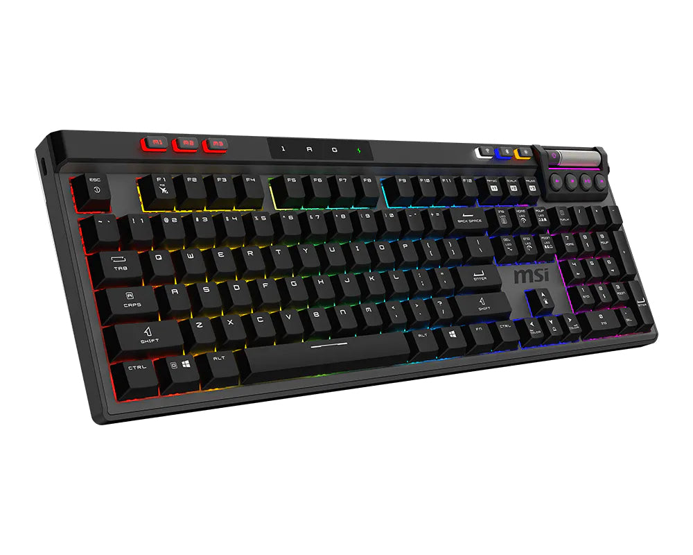 MSI STRIKE PRO WIRELESS clavier Gaming USB + Bluetooth QWERTY Anglais américain Noir