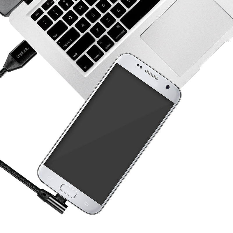 LogiLink CU0142 câble USB USB 2.0 0,3 m USB A Micro-USB B 0,48 Gbit/s Noir - vue 4