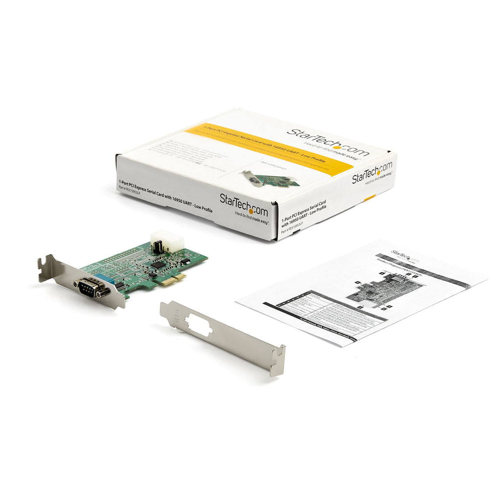 StarTech.com Carte Adaptateur Série RS232 PCI Express 1 Port DB9 16950 UART Profil Bas