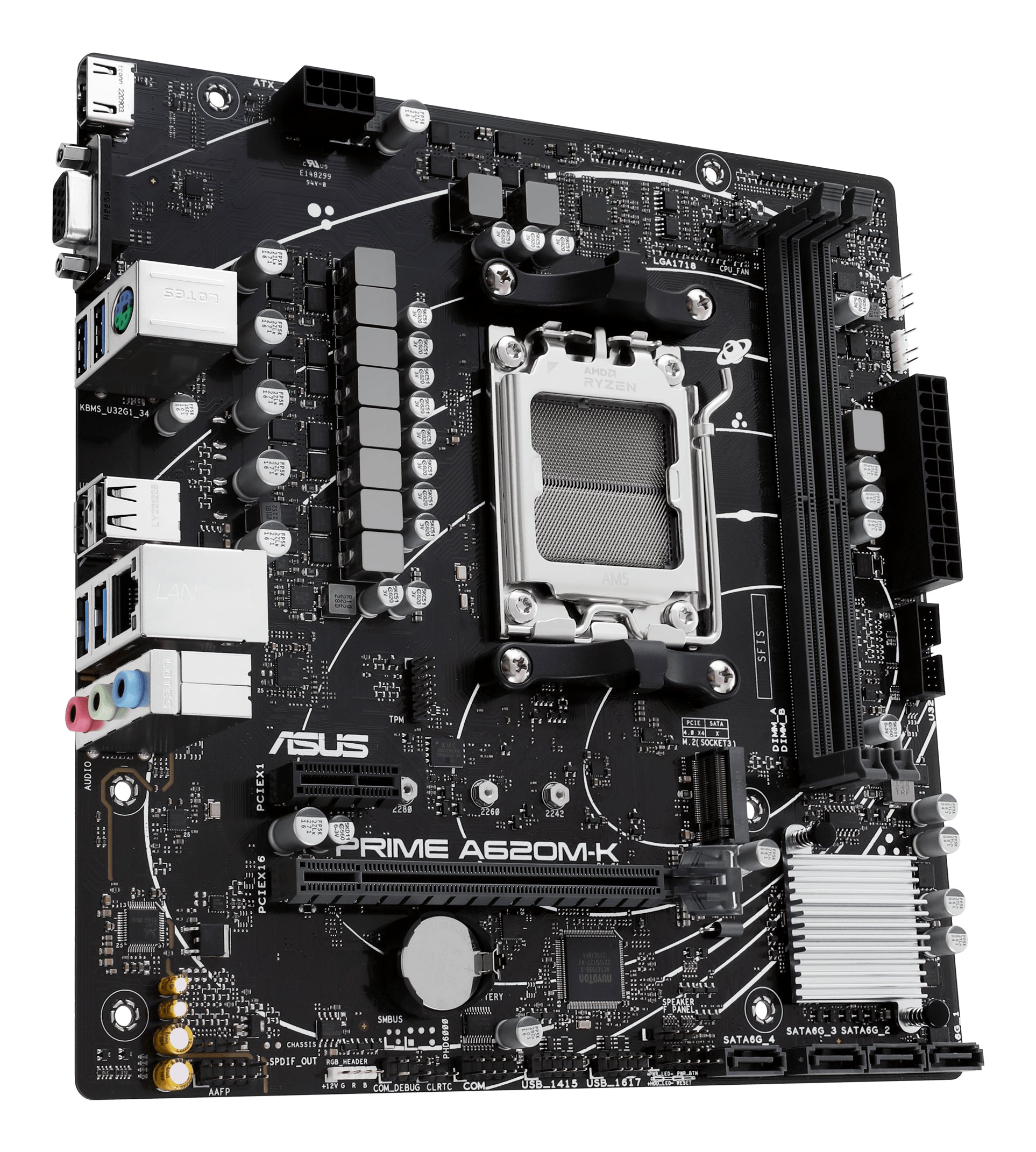 ASUS PRIME A620M-K AMD A620 Emplacement AM5 micro ATX