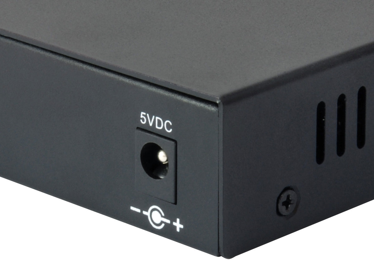 LevelOne GVT-0500 Convertisseur de Support Réseau 10000 Mbit/s, Noir