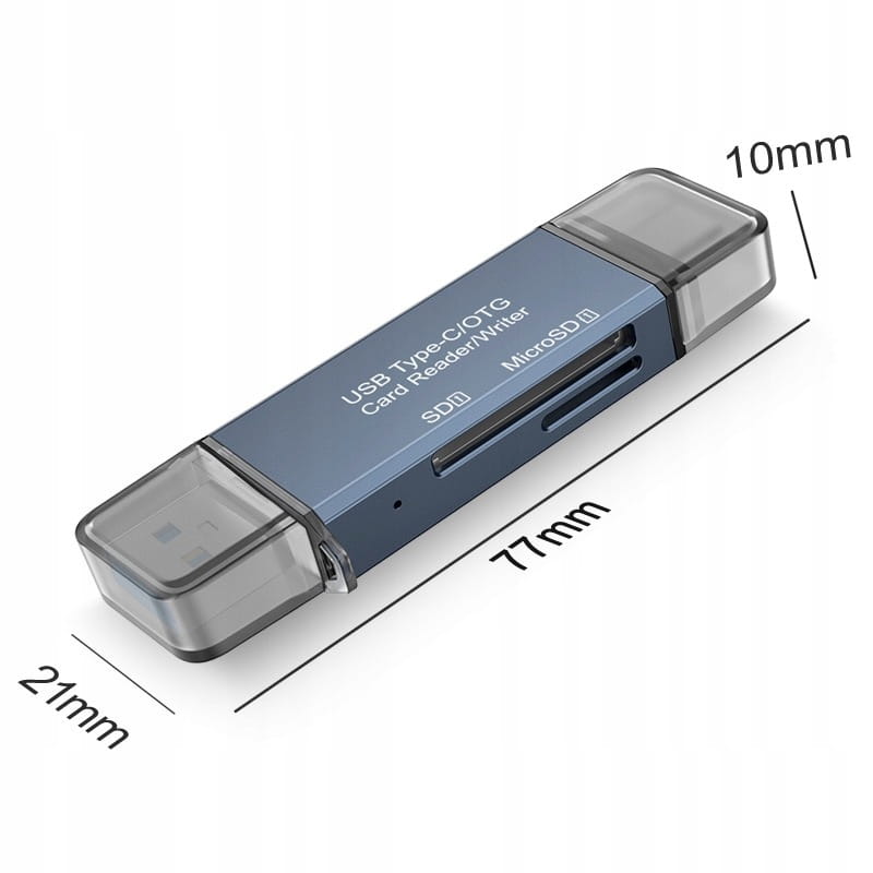 Adaptateur USB 3.0 USB-C 4in1 SD + MICRO SD TF 5 Gb/s jusqu'à 2TB BYL-2218TU Lecteur de cartes mémoire SD