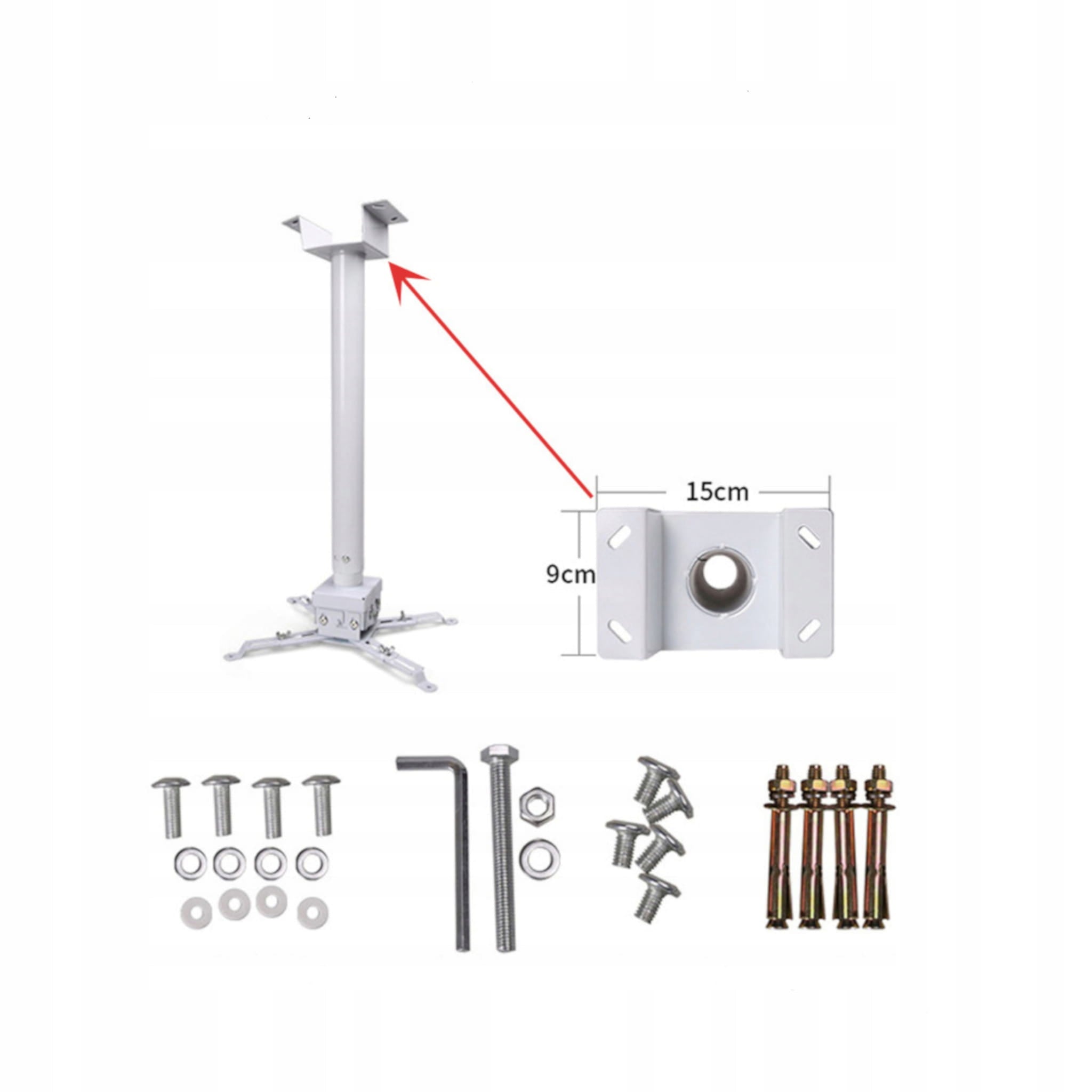 Support de fixation 4-en-1 pour projecteur, pour montage au plafond ou mural, jusqu'à 25 kg, Zenwire