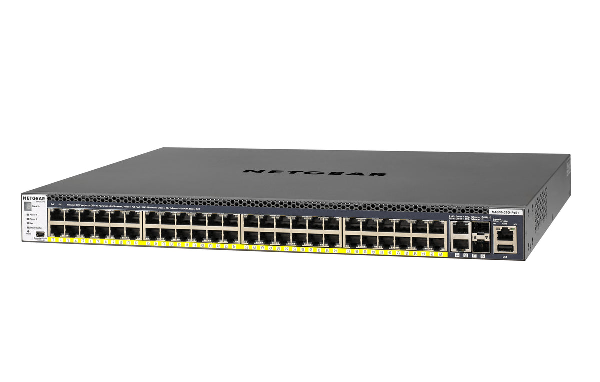 NETGEAR GSM4352PA Géré L2/L3/L4 Gigabit Ethernet (10/100/1000) Connexion Ethernet, supportant l'alimentation via ce port (PoE) 1U Noir - vue 3