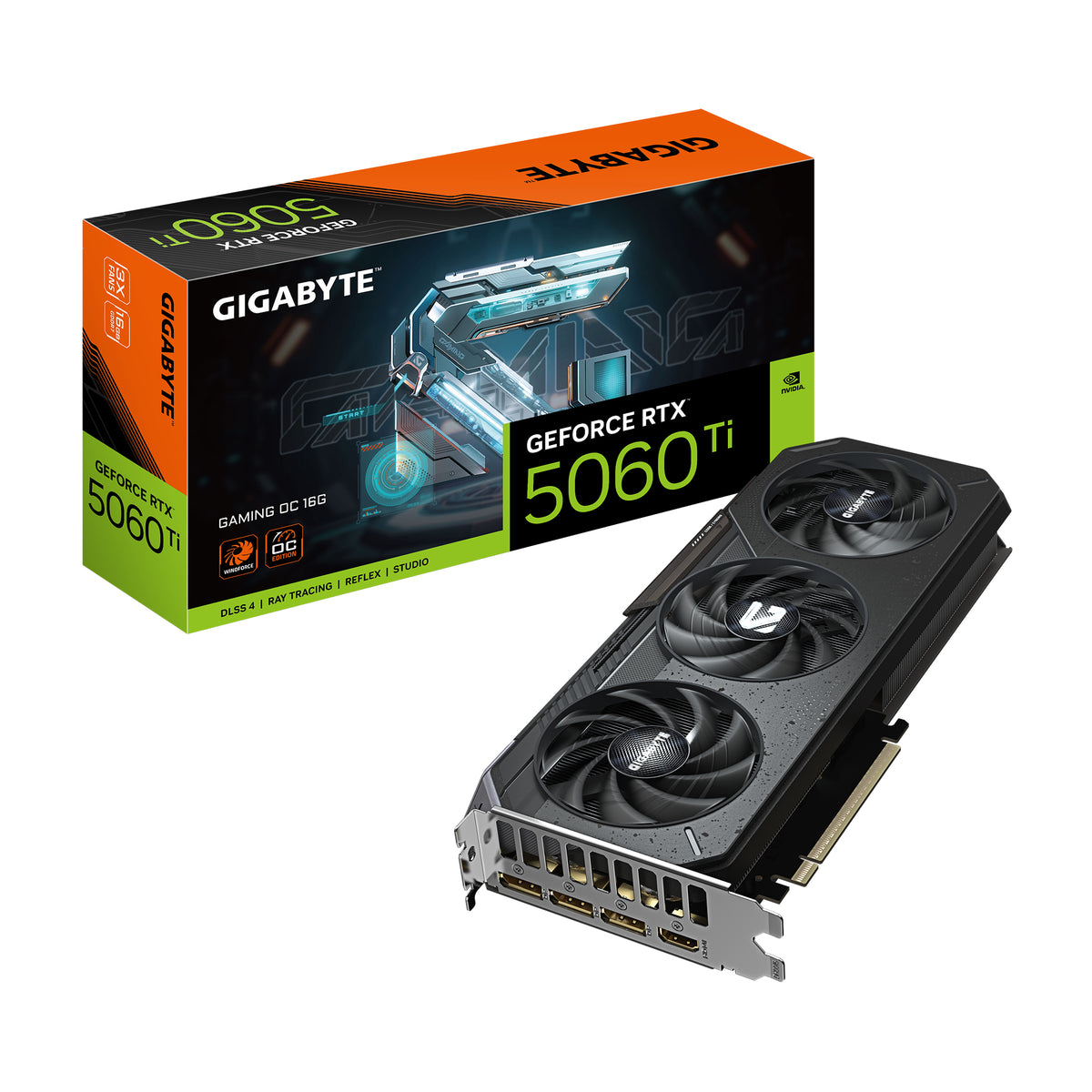 GIGABYTE GeForce RTX 5060 Ti GAMING OC 16G, 16 Go GDDR7, PCI-E 5.0, 2647 MHz, GV-N506TGAMING OC-16GD