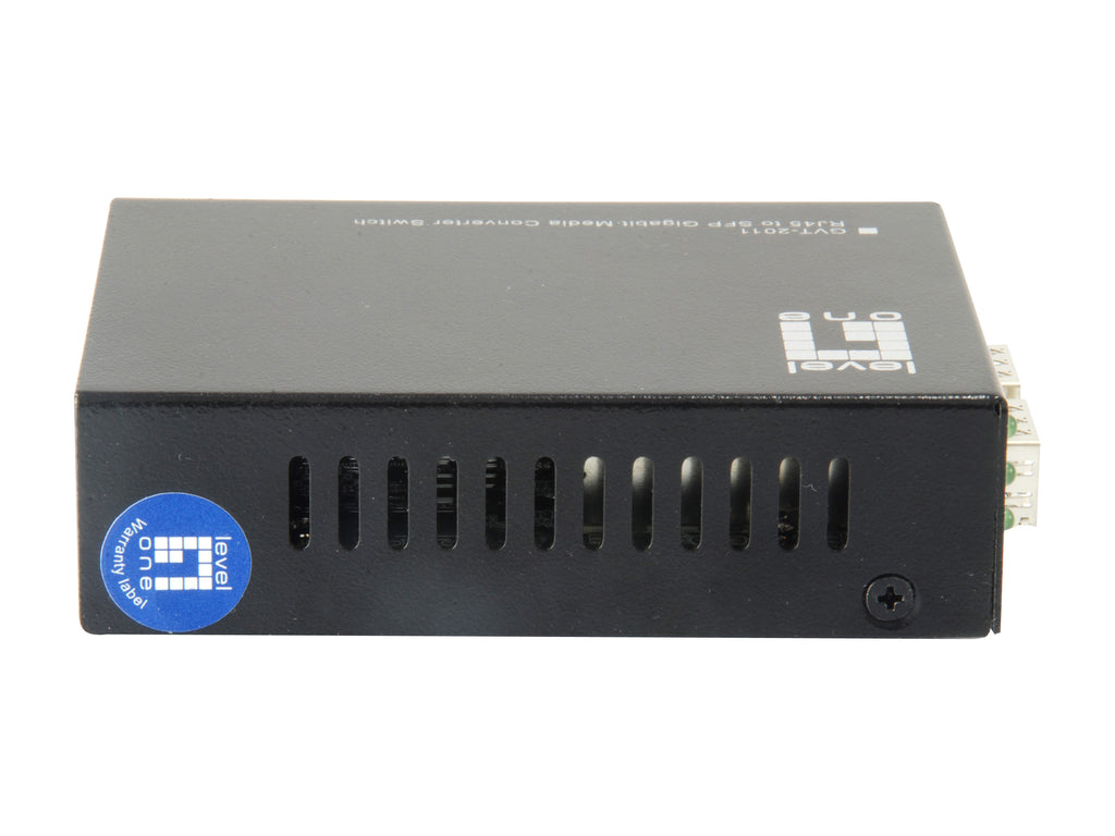 LevelOne GVT-2011 convertisseur de support réseau 1000 Mbit/s Gris