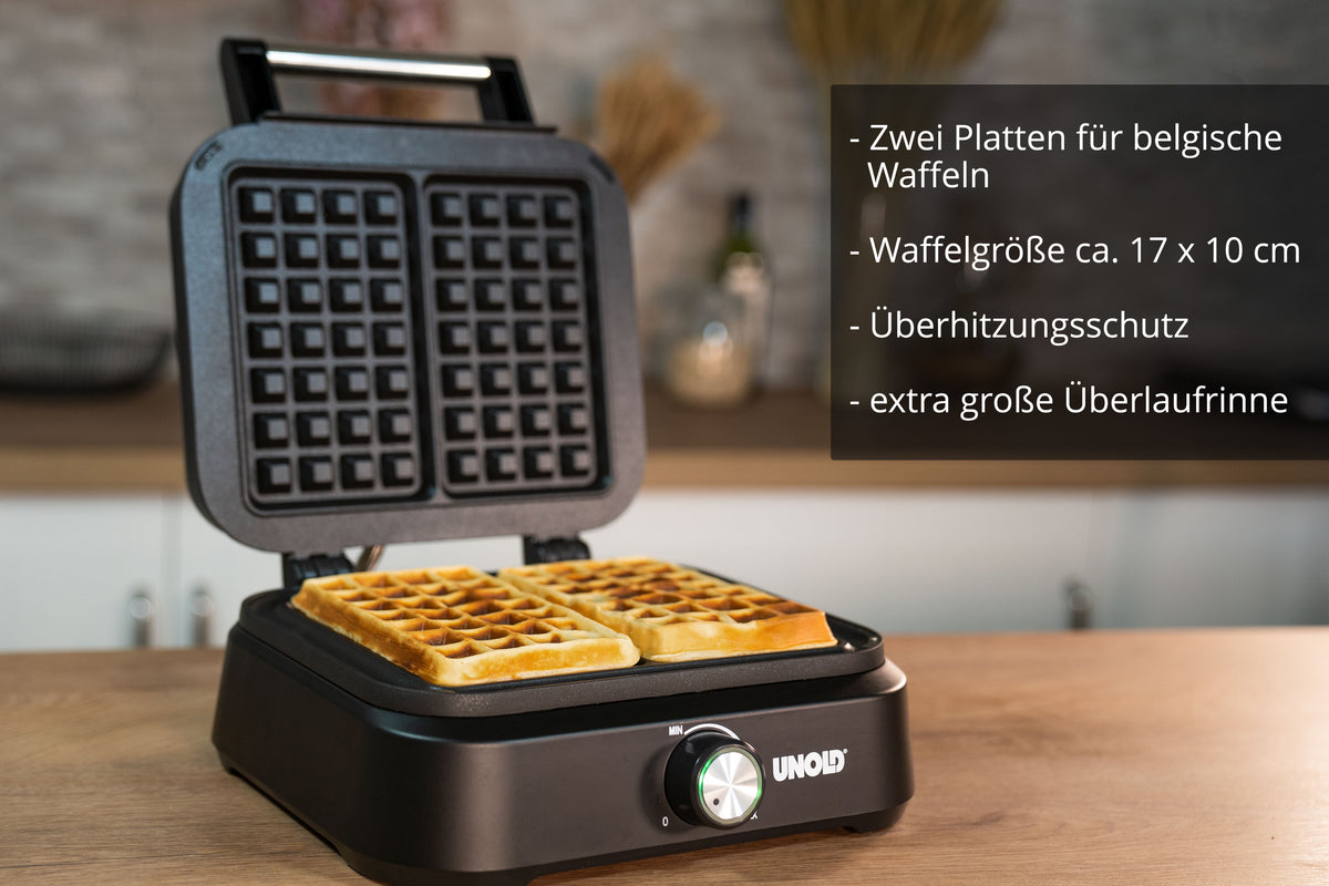 Unold 48275 moule à gauffres 2 gauffre(s) 1500 W Noir