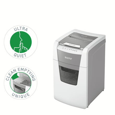 Leitz 80130000 destructeur de papier Destruction croisée 55 dB 22 cm Gris, Blanc