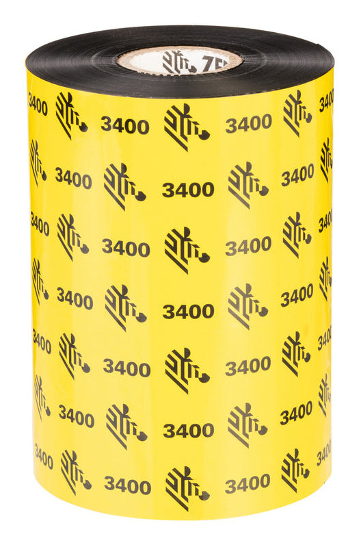 Zebra 3400 High Performance Wax-Resin ruban thermique 450 m Noir